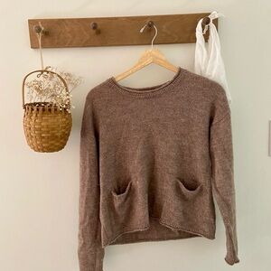 Madewell Taupe Crew Neck Sweater